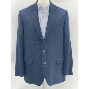 Jack Victor‎ Conway Sport Coat Blazer Jacket Men 48L Blue Wool Double Vented